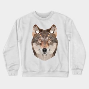 Geometric Wolf Pattern Crewneck Sweatshirt